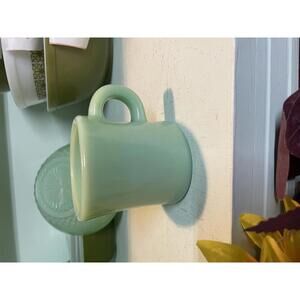 Fire-King Jadeite Extra Heavy C-Handle Chocolate Mug – Authentic Vintage